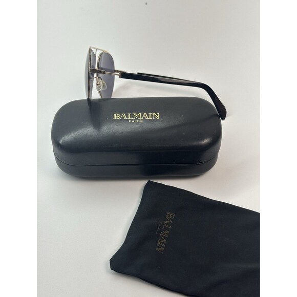 Balmain Paris Women’s Aviator Sunglasses Gold Metal Frame Gray Tinted Lenses main image 9
